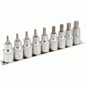 Muciņu komplekts ar uzgali Torx® 1/2