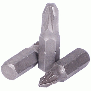 Bit insert cross Pozidrive 1/4